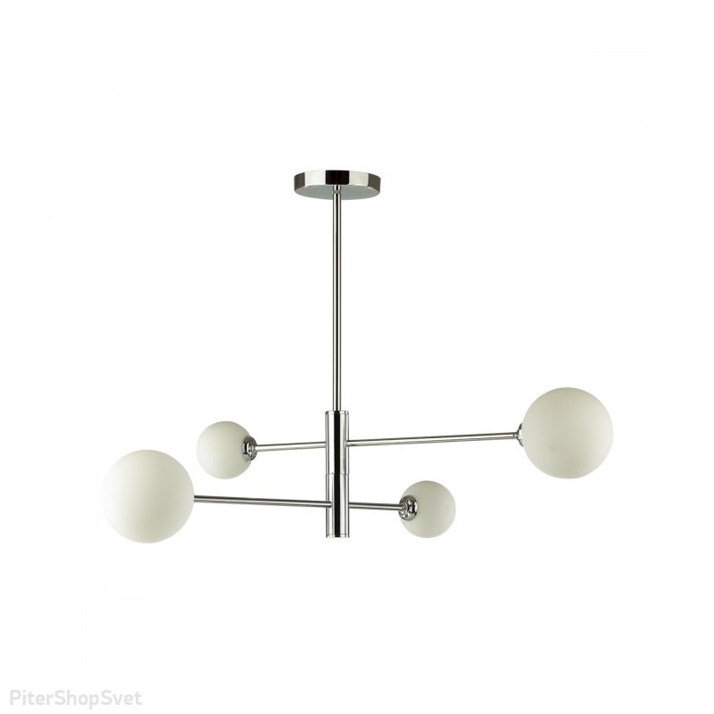 Люстра на штанге с плафонами в форме шара «Estelle» 5225/4C