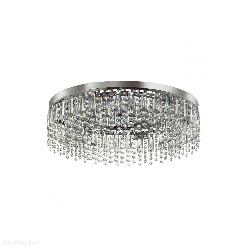 Круглая потолочная люстра D60см с хрустальными подвесками «Sparkle» 5273/6C