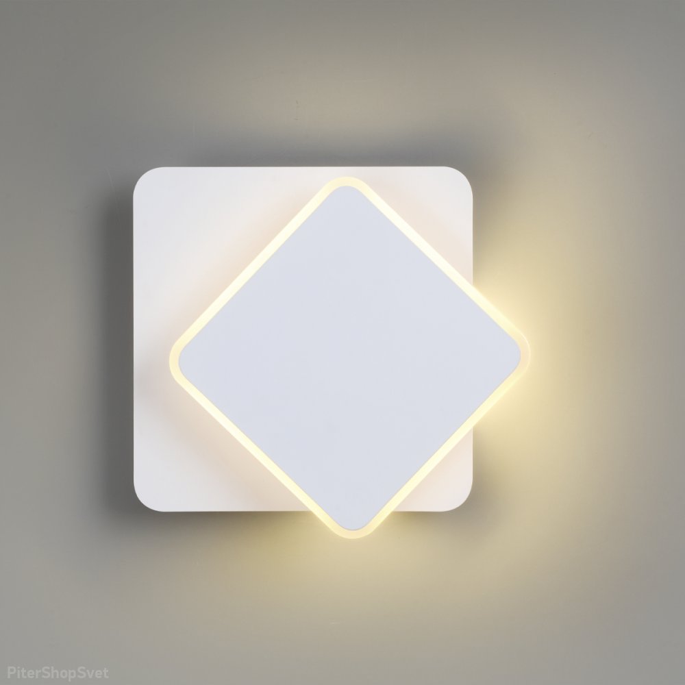 Белый квадратный настенный светильник подсветка 11Вт 3000К «Devin» 5628/11WL