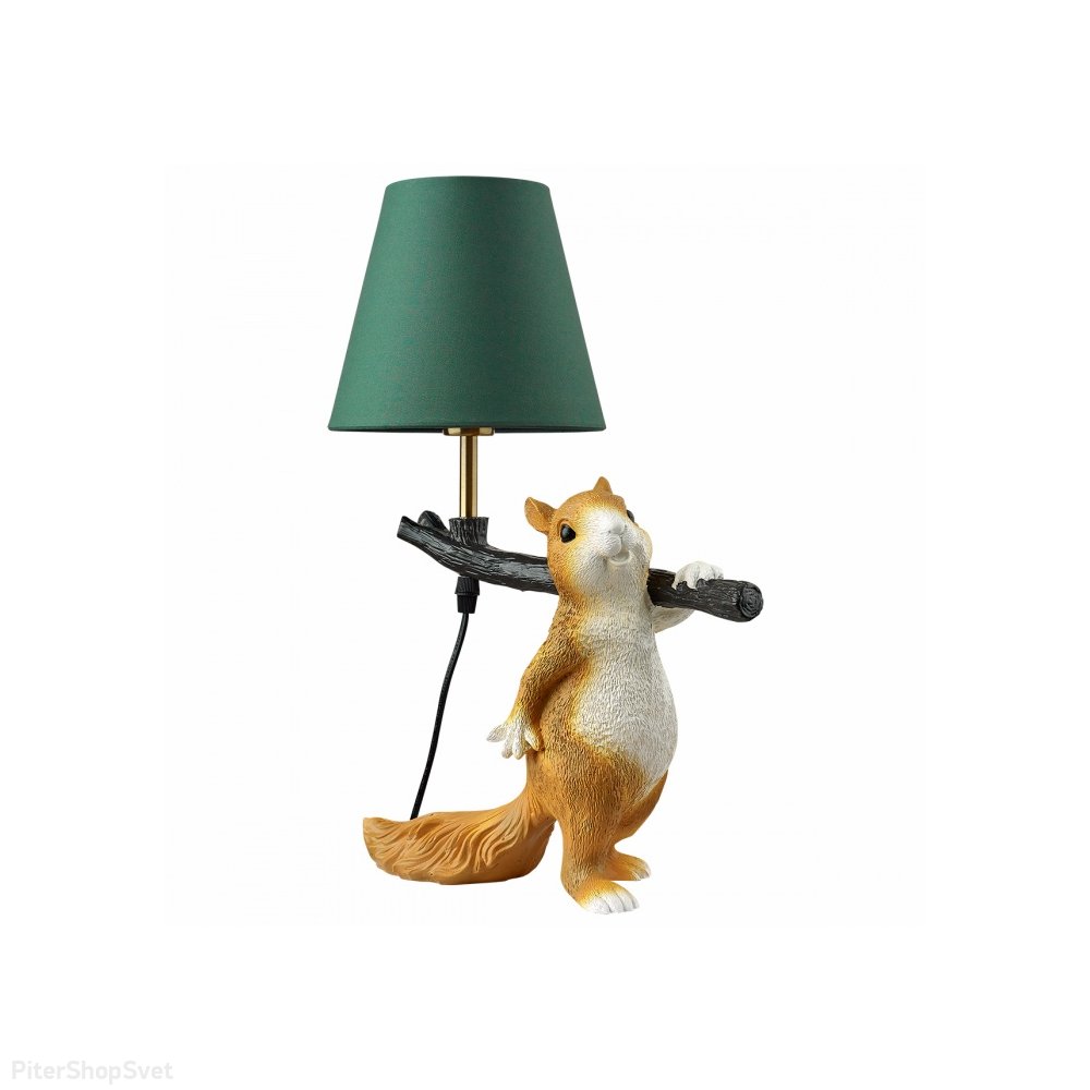 Настольная лампа белка с веткой на плече «Squirrel» 6523/1T