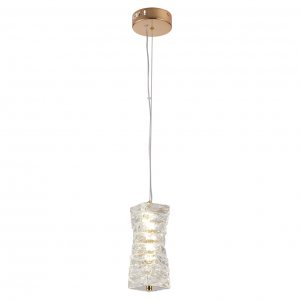 Золотой подвесной светильник с кристаллами «ENTERPRISE»