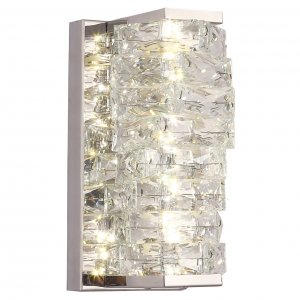 Хромированный настенный светильник с кристаллами «ENTERPRISE»