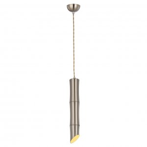 Никелированный подвесной светильник цилиндр бамбук «Bamboo»