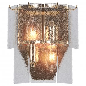 Настенный светильник с прямоугольными подвесками, золотой/прозрачный «Allen»