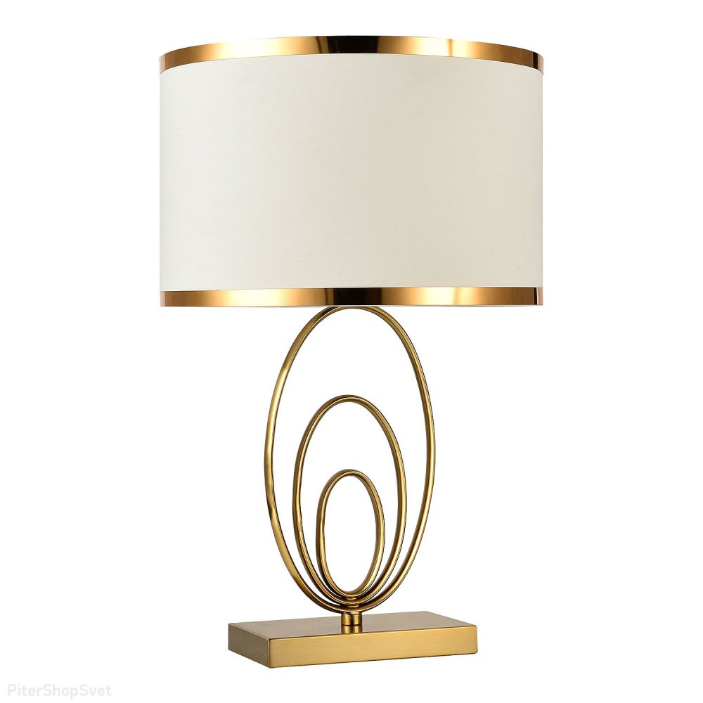 Настольная лампа бронзового цвета с белым абажуром «Randolph» LSP-0619