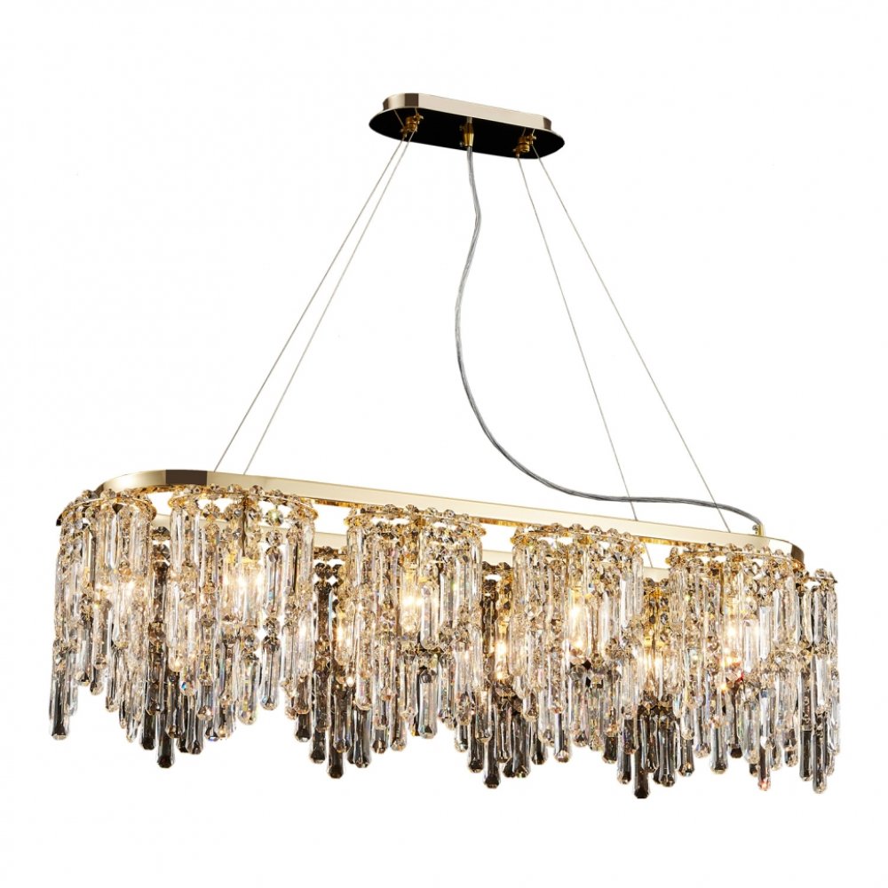 Длинная подвесная люстра с хрусталём «Presidio» LSP-6043