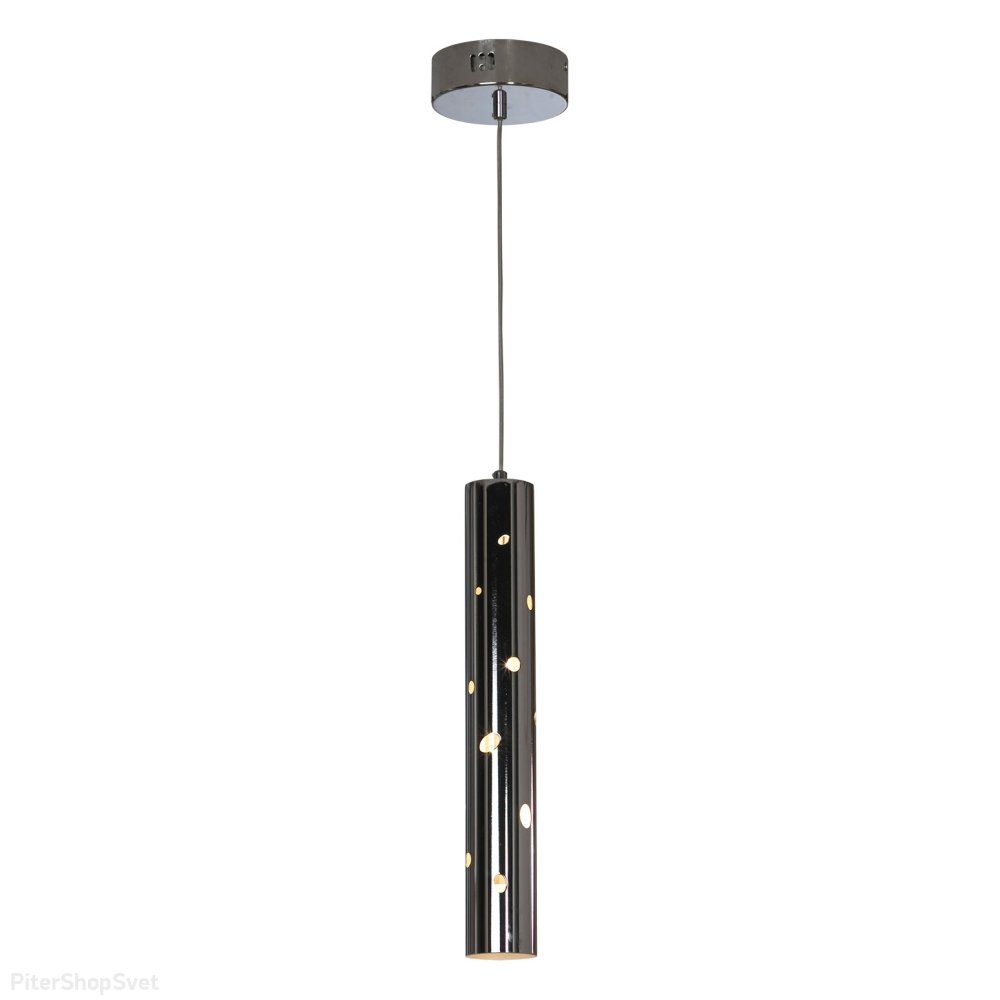 Подвесной светильник цилиндр с отверстиями 10Вт 3000К хром «Antioch» LSP-7008