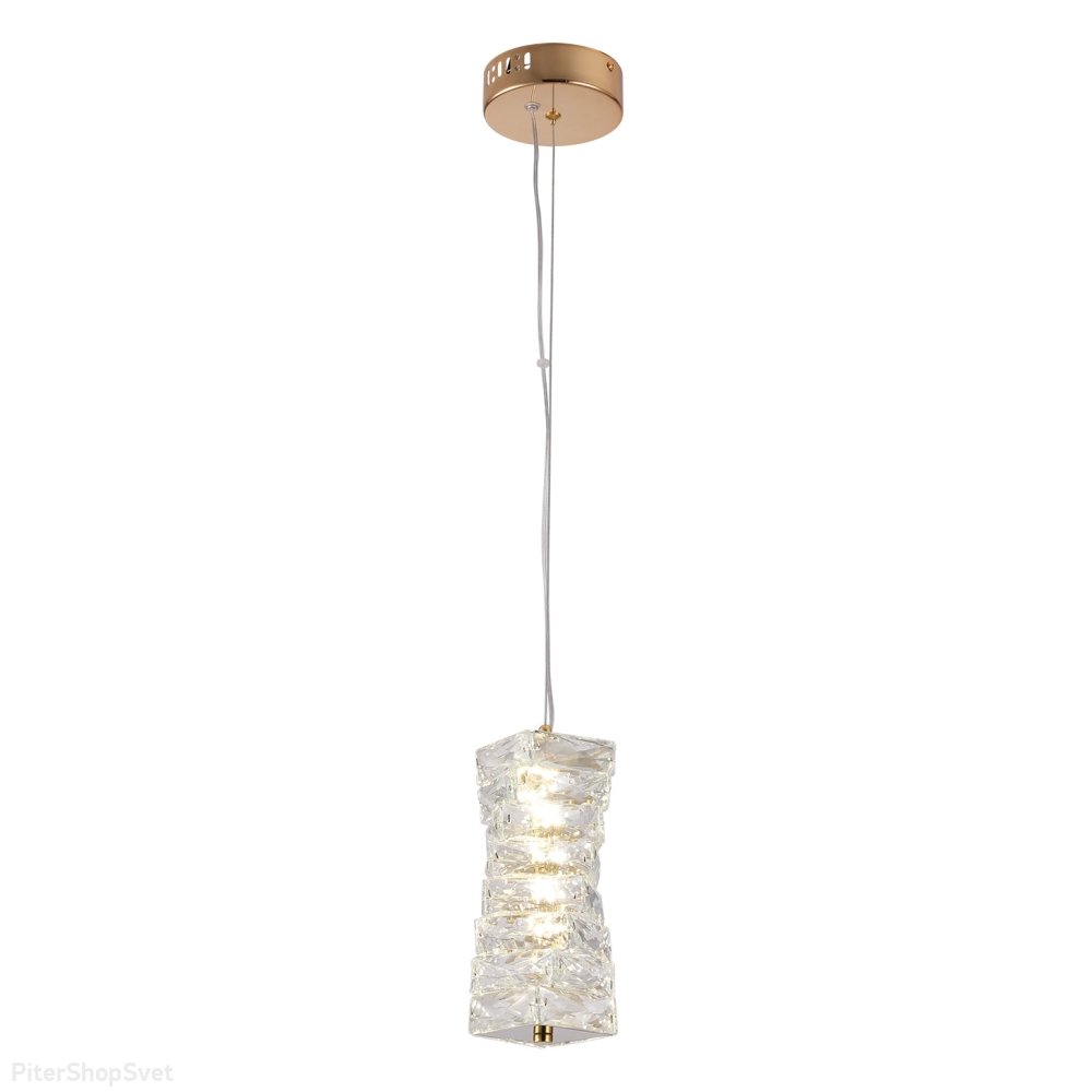 Золотой подвесной светильник с кристаллами «ENTERPRISE» LSP-7064
