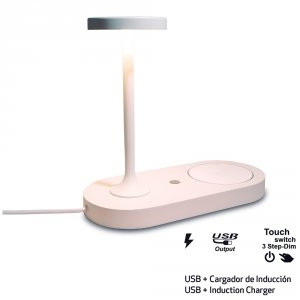 Настольная лампа с USB и беспроводной зарядкой «CERES»