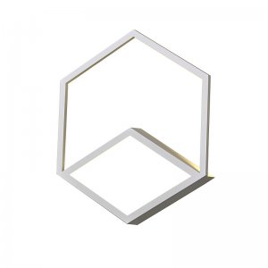 Белый шестиугольный настенный светильник подсветка 26Вт 3000К «KUBICK»