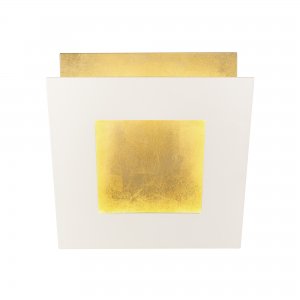 Бело-золотой квадратный поворотный настенный светильник подсветка 24Вт 3000К «Dalia»