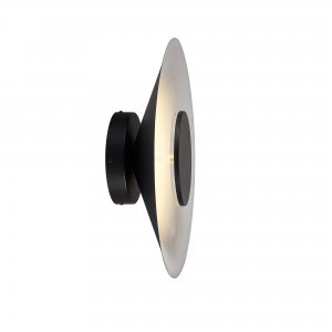 Чёрно-белый круглый настенный светильник подсветка D40см 20Вт 3000К «Orion»