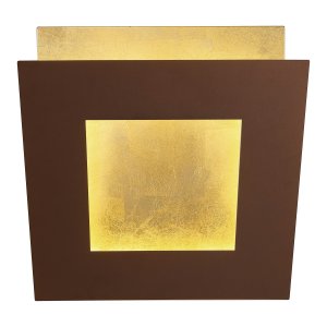 Коричнево-золотой квадратный поворотный настенный светильник подсветка 40Вт 3000К «Dalia»