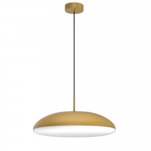 Золотой круглый подвесной светильник D50см «Kazz»