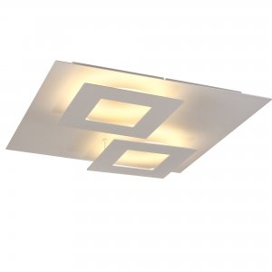 Белый квадратный потолочный светильник с отражённым светом 48Вт 3000К «Dalia»