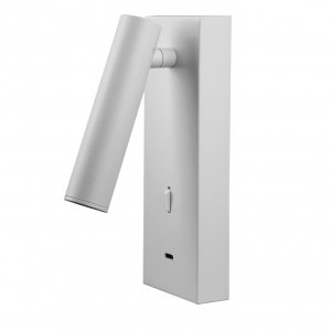 Белый прикроватный настенный светильник для чтения с USB-C портом «Tarifa»