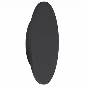 Чёрный круглый настенный светильник подсветка 16Вт 2700К «BORA BORA»