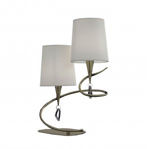 Настольная лампа 1631 MARA ANTIQUE BRASS - WHITE