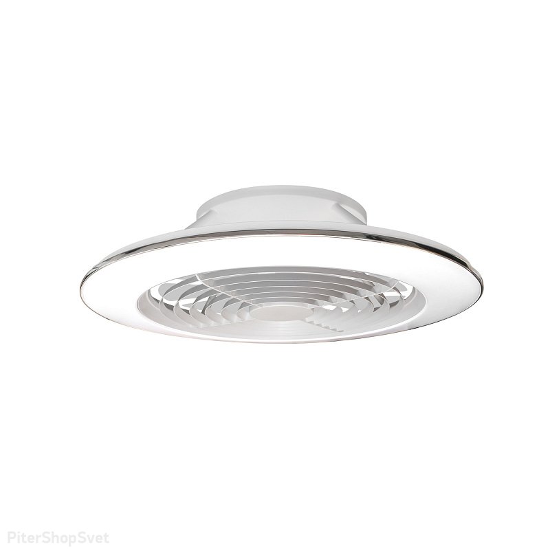 Белый потолочный светильник-вентилятор с пультом «ALISIO» 7490