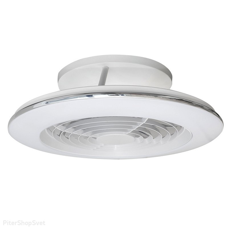Белый потолочный светильник-вентилятор с пультом «ALISIO» 7493