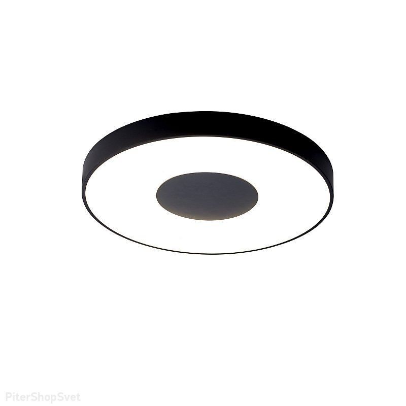 Чёрный потолочный светильник Ø50см 80Вт с пультом «COIN» 7564