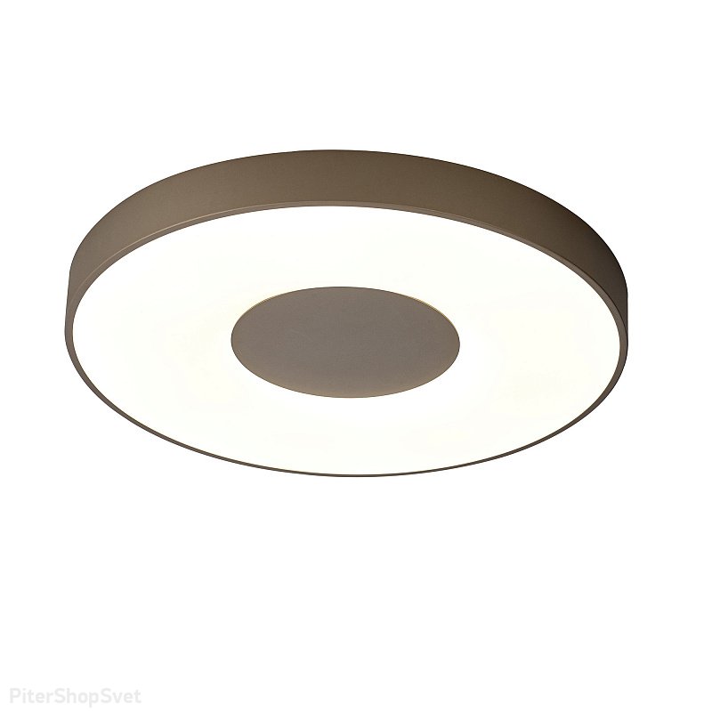 Коричневый круглый светильник 100Вт с пультом «COIN» 7690