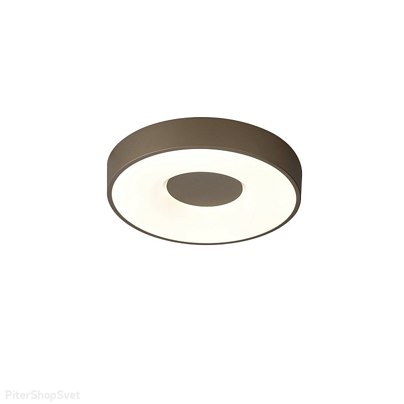Коричневый круглый светильник 56Вт с пультом «COIN» 7692