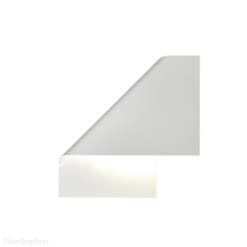 Белый настенный светильник подсветка загнутый лист «LUPPI» 7693