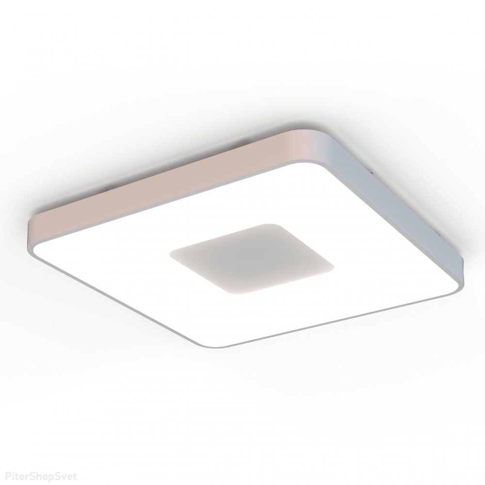 Квадратный потолочный светильник 100Вт 2700-5000К с пультом, белый «Coin» 7916
