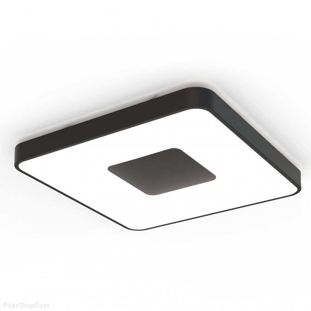 Чёрный 100Вт квадратный потолочный светильник 2700-5000К с пультом «Coin» 7917