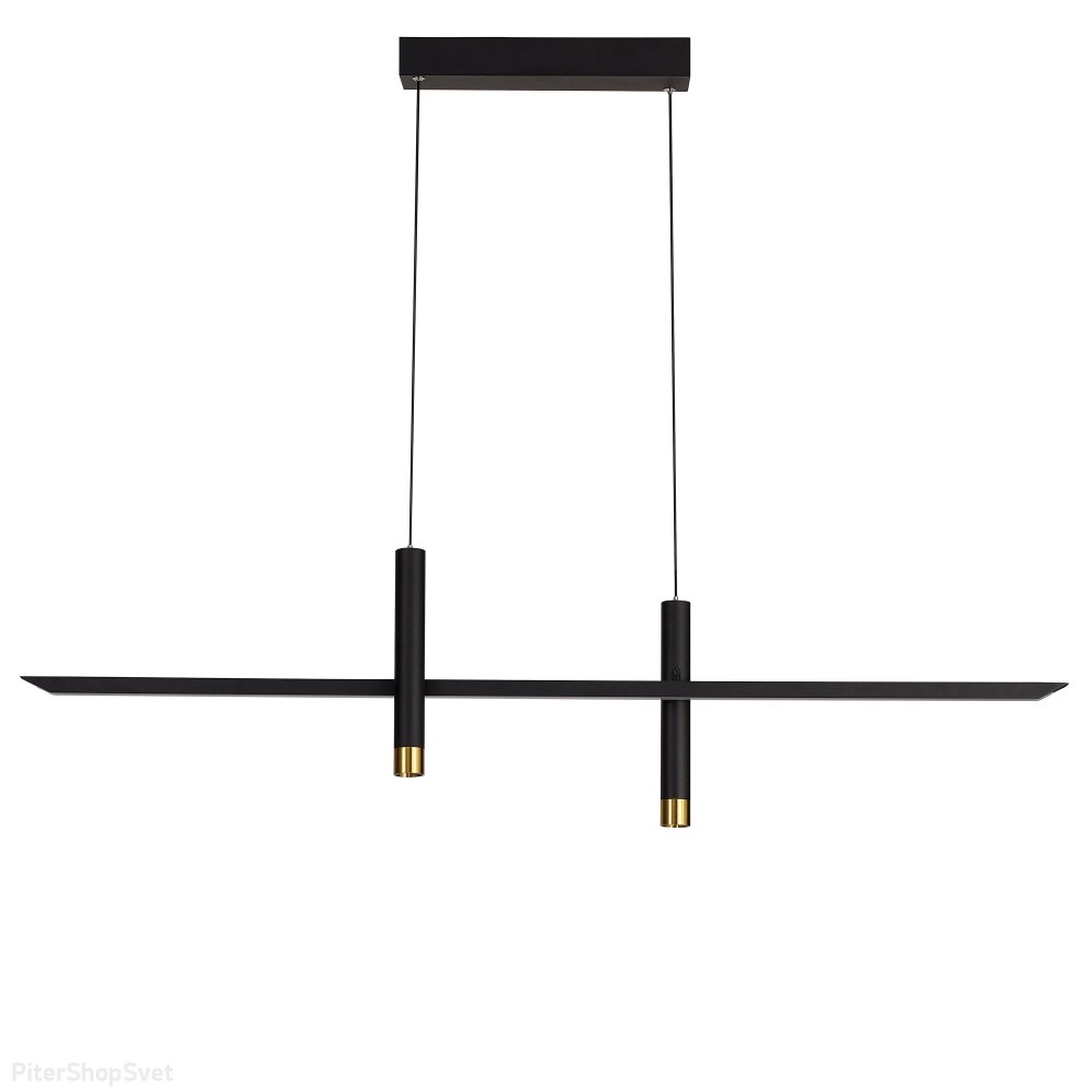 Чёрный длинный подвесной светильник «Esparta» 7981
