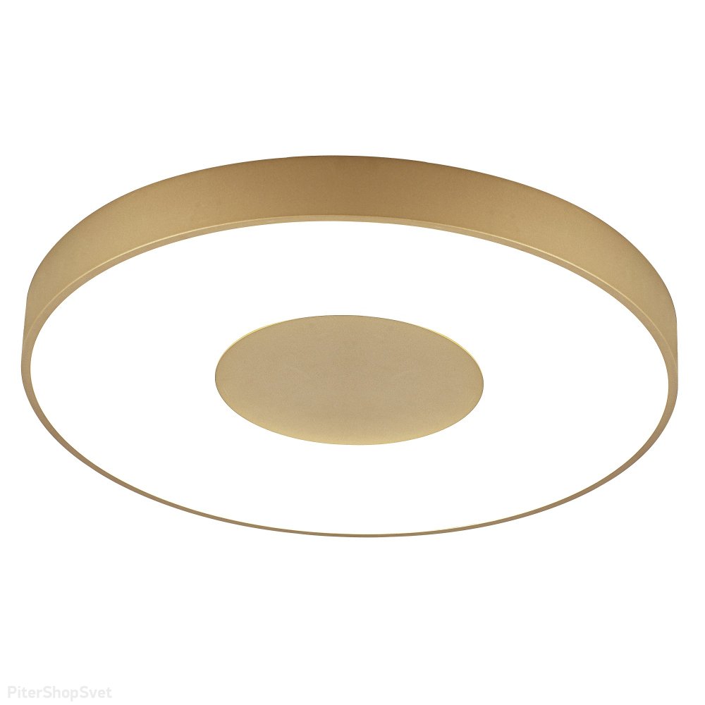 Золотой круглый потолочный светильник D65см 100Вт 2700-5000К с пультом «Coin» 8036