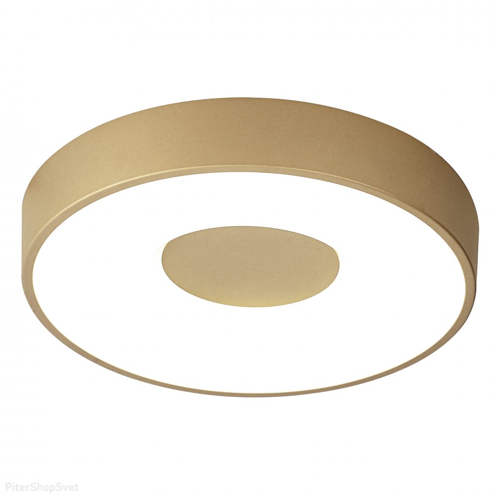 Золотой круглый потолочный светильник D38см 56Вт 2700-5000К с пультом «Coin» 8038