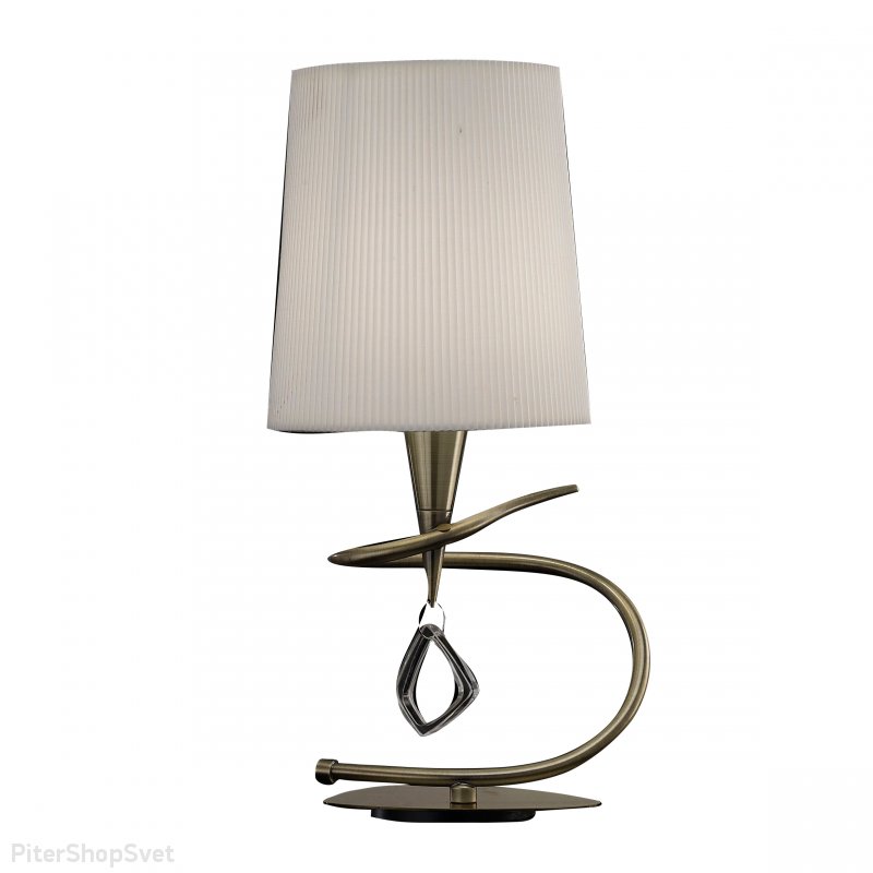 Настольная лампа 1629 MARA ANTIQUE BRASS - WHITE