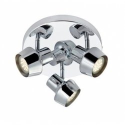 Тройной спот на круглом основании цвета хром 106085 URN