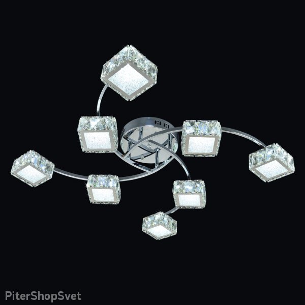 Потолочная светодиодная люстра геометрия 1-1696-8-CR Y LED