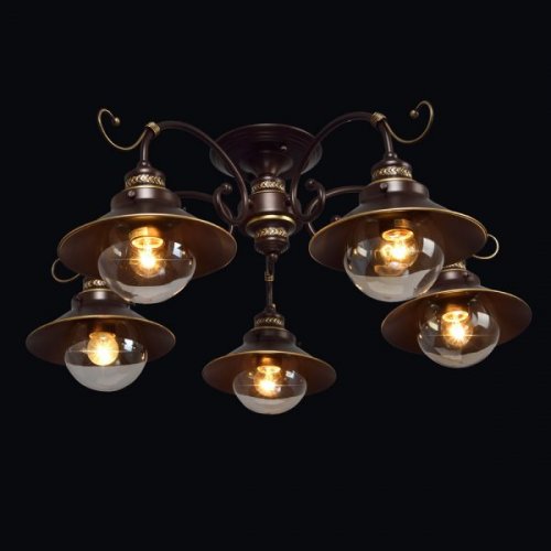 Люстра кофейного цвета Ковка 1-4565-5-CF E27