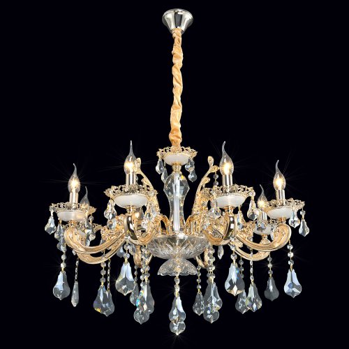 Люстра золотого цвета со свечами классика 2-3882-8-FG E14