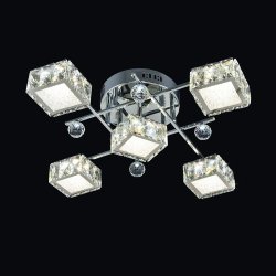 Светодиодная потолочная люстра с пультом Д/У 1-1692-5-CR-LED Y LED геометрия