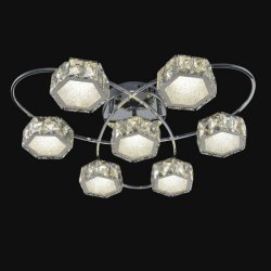 Светодиодная люстра с пультом 1-1695-7-CR Y LED «геометрия»