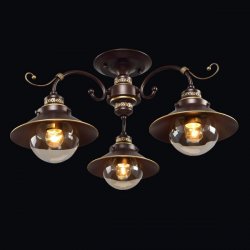 Люстра кофейного цвета 1-4565-3-CF E27 ковка