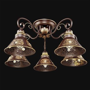Потолочная люстра 1-4568-5-CF+GL E27 «Design Ковка»