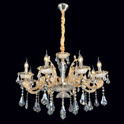 Люстра золотого цвета со свечами 2-3882-8-FG E14 классика
