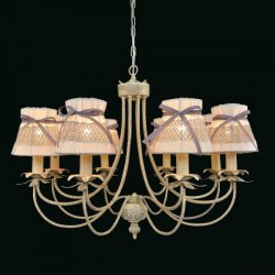 Люстра с фиолетовыми бантиками 2-6497-8-WHS E14 текстиль