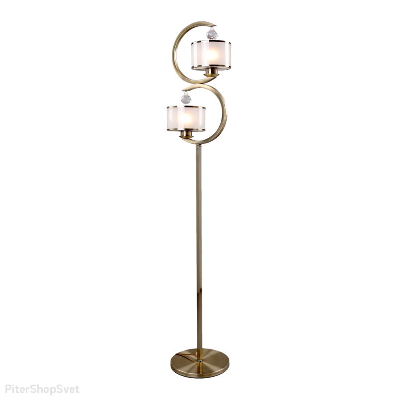 Торшер бронзового цвета «Классика» 4-4212-2-AB E27