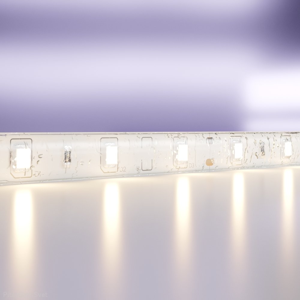 5м влагозащищённая IP65 светодиодная лента 12В 4.8Вт/м 3000K «Led strip» 10105