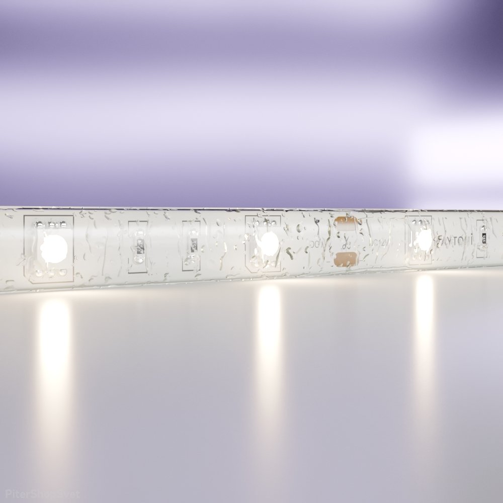 5м влагозащищённая IP65 светодиодная лента 12В 7.2 Вт/м 4000K «Led strip» 10124