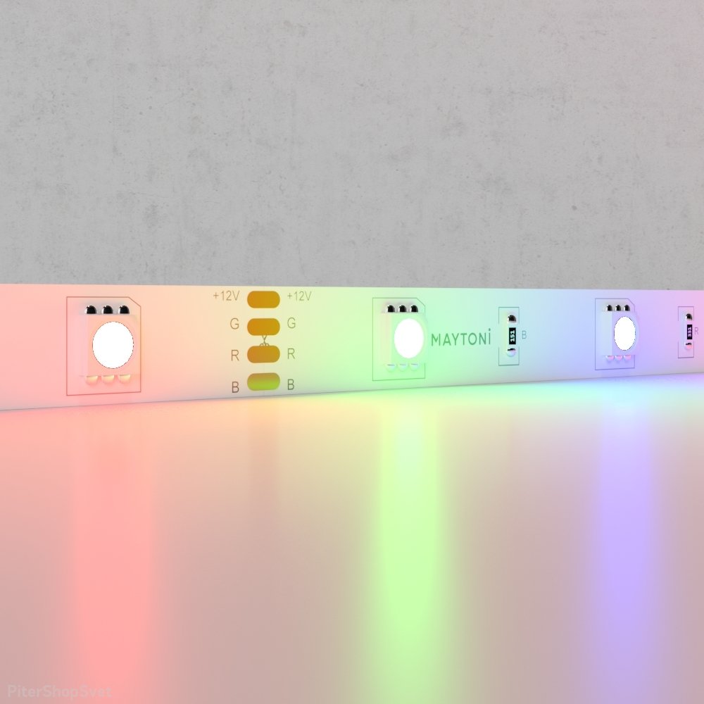 5м светодиодная RGB лента 12В 7.2Вт/м «Led strip» 10126