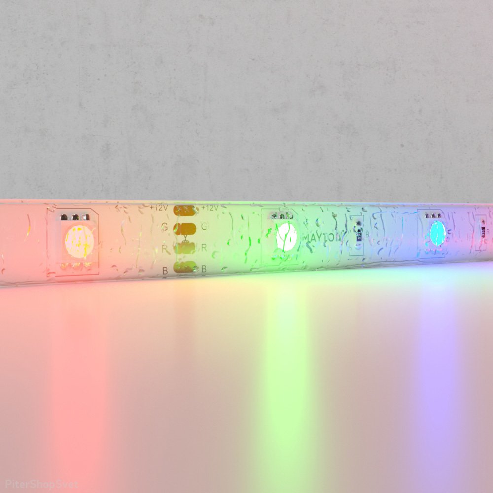 5м влагозащищённая IP65 светодиодная RGB лента 12В 7.2Вт/м «Led strip» 10127