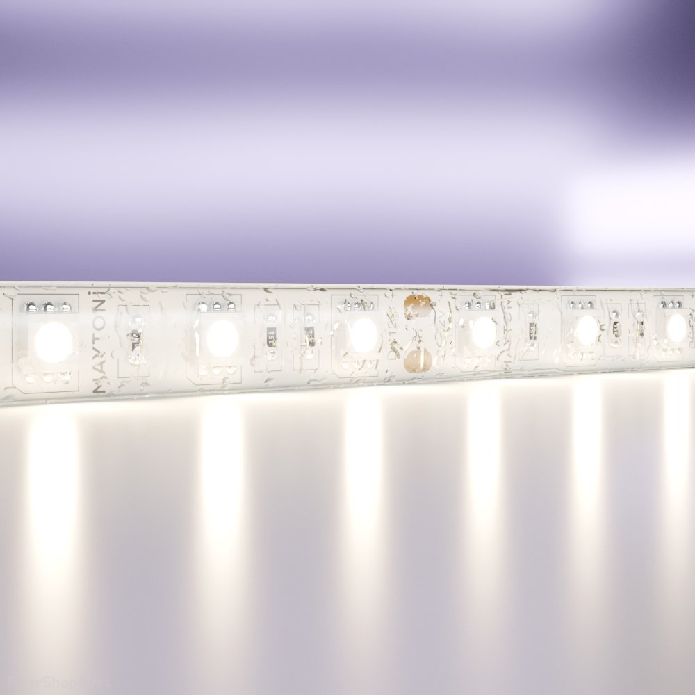 5м влагозащищённая IP65 светодиодная лента 12В 14.4 Вт/м 4000K «Led strip» 10132